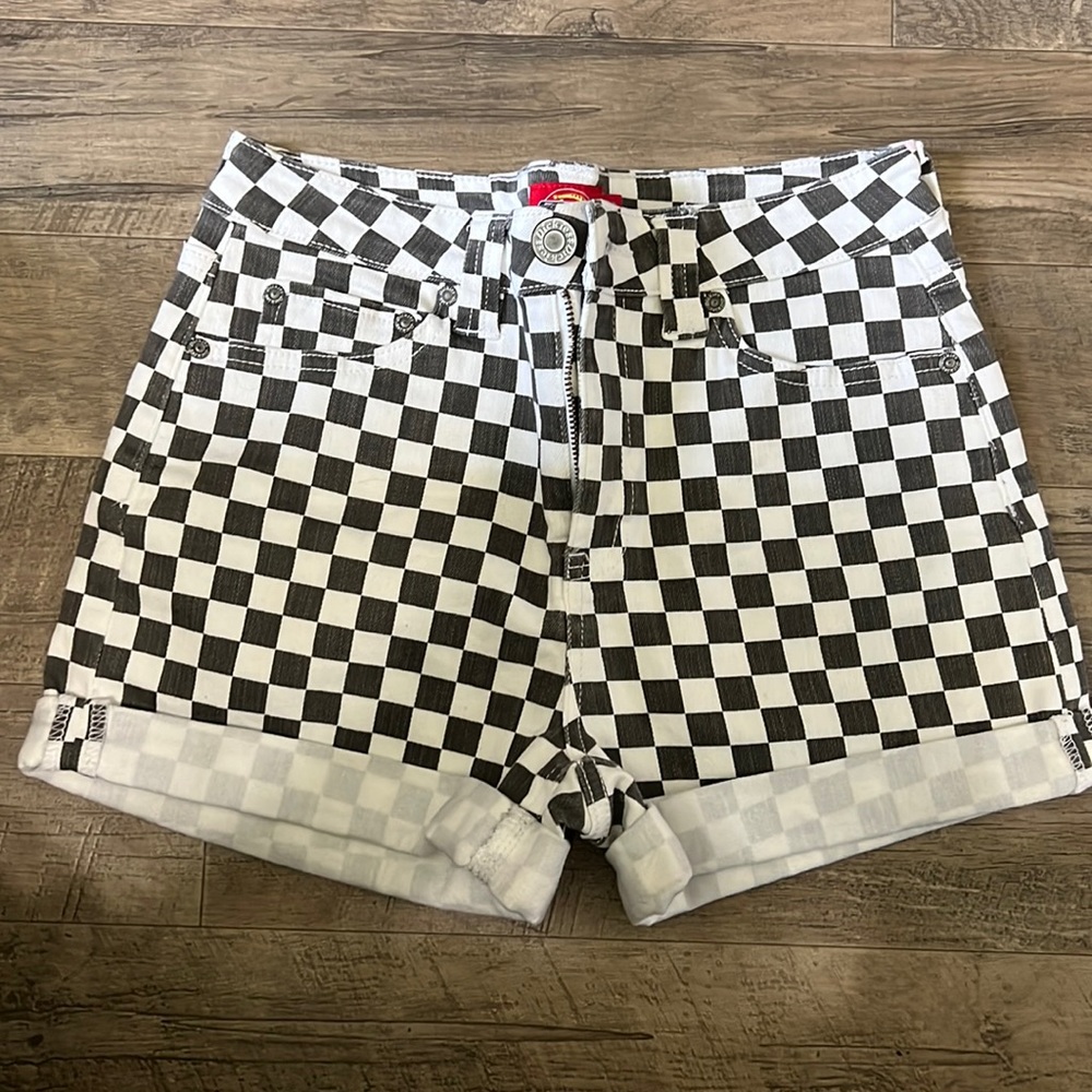 Juniors Checkerboard Dickies Shorts size 3 Worn once